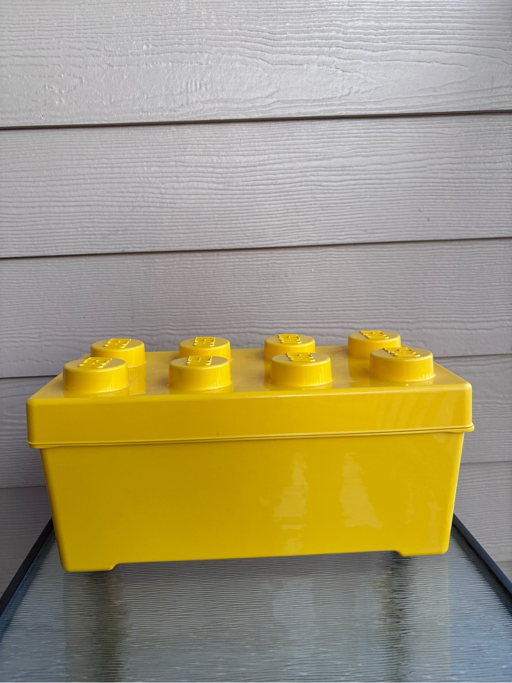 Lego Yellow Brick Storage Box with Stud Lid